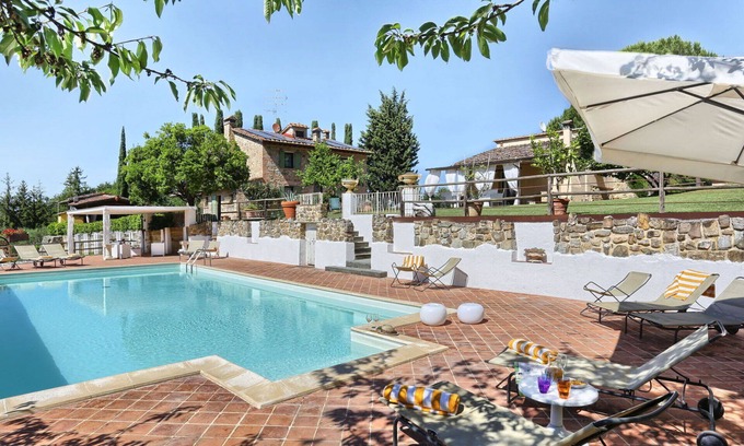 Gambassi Terme Villa | Beautiful private villa for 14 people with private pool, A/C, WIFI, TV, terrace and panoramic view