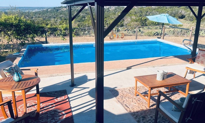 Kerrville House | Beautiful view,18 acres,pool, game room,Axis deer, 3 mile’s to the river trail.