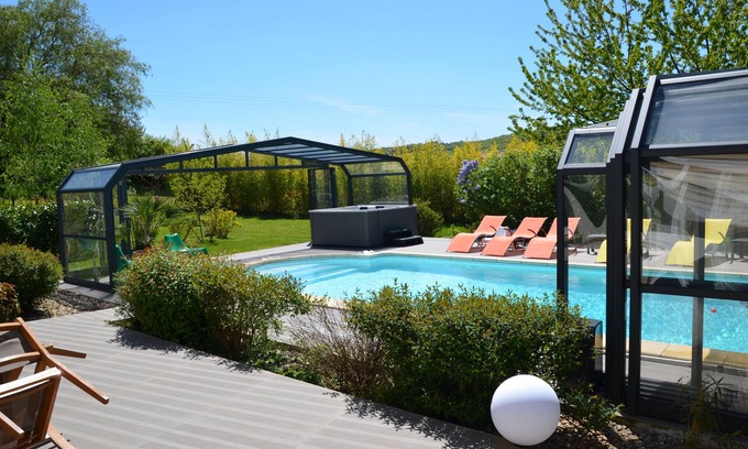 Sarlat-la-Caneda House | Beautiful "Villa des Pechs", covered swimming pool, private spa, sauna, SARLAT