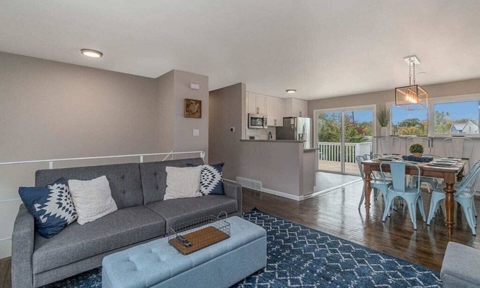 Michigan City House | Big Blue beach house with a hot tub!