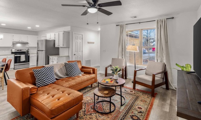 Bentonville House | Bike-Friendly Home with Hot Tub Near Downtown