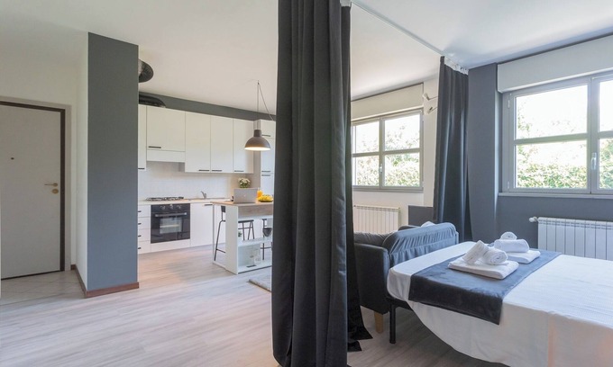 Albate Apartment | Black Loft Como by Rent all Como