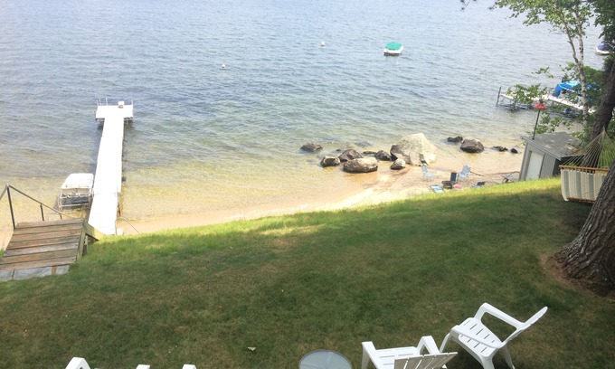 Sebago House | Breathtaking Views, Amazing Waterfront Lakehouse, 100' of Private Sandy Beach!
