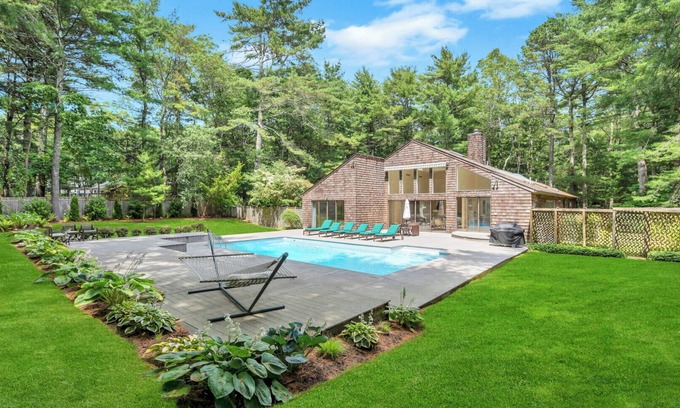 Northwest Harbor House | Bright & Modern East Hampton Retreat with Private Pool and Lush Yard