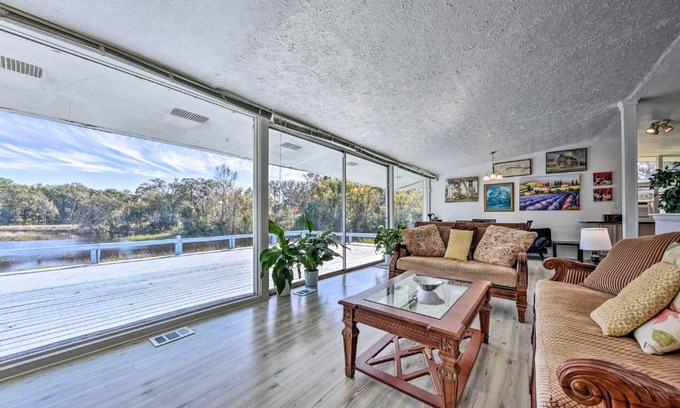 Jacksonville House | Brookside Waterfront Home with Kayaks and Deck!