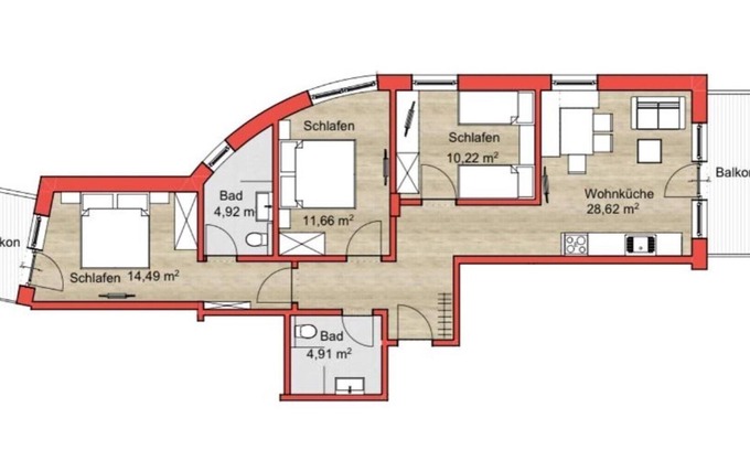 Ladis Apartment | Burgstadl Aparthotel & Restaurant - Ferienwohnung mit Burgblick