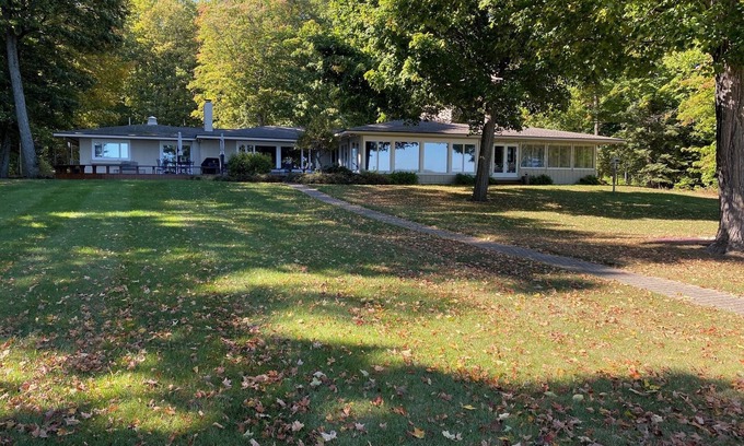 Cheboygan County House | Burt Lake Cottage on Indian Pt, 5 Bed, 4 Bath, Tennis/Pickle Ball Court and Dock