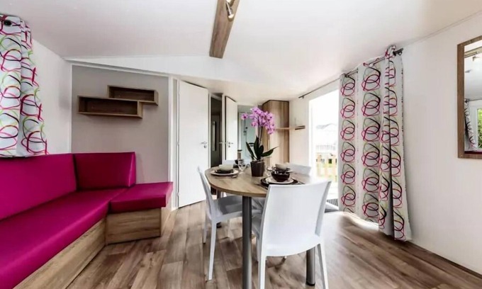 Fouesnant House | Camping La Roche Percée * - Comfort mobile home 3 rooms 4/5 people