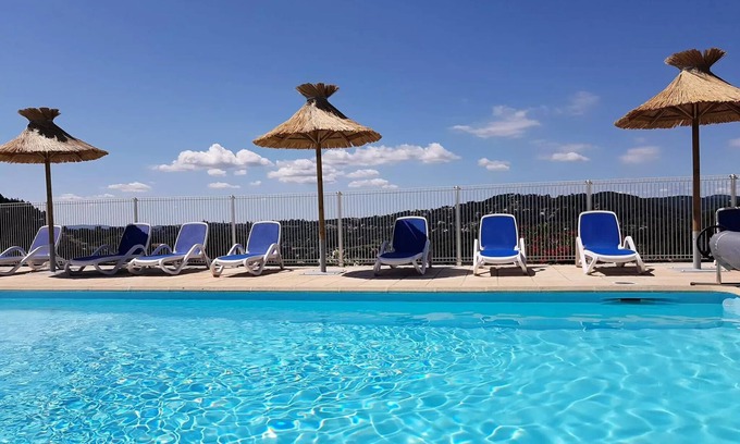 Ucel Ski Chalet | Camping Ushuaïa Villages les Pins d'Ucel * - ROMARIN - Chalet 21 m² bunk beds for 4 people
