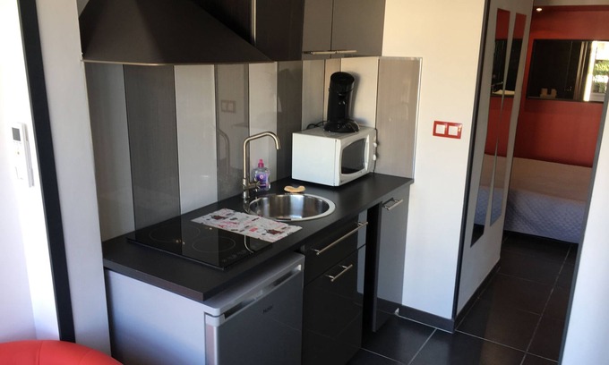 Naturist Village Apartment | Cap d'Agde naturist village apartment rental, partial sea view