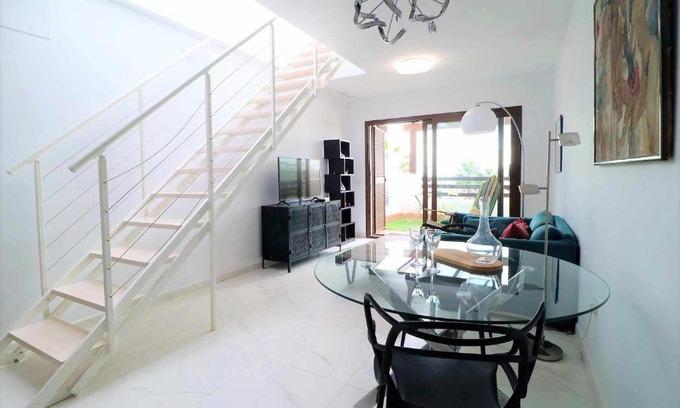 Mar de Pulpi Apartment | Casa Amapola azotea y piscina comunitaria