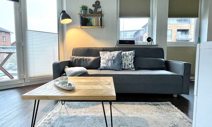 Zentrum Apartment | central apartment at Husum harbor with balcony