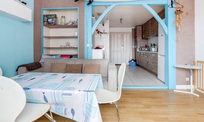 Biscarrosse Plage Apartment | Central Studio with Mezzanine Near Beach