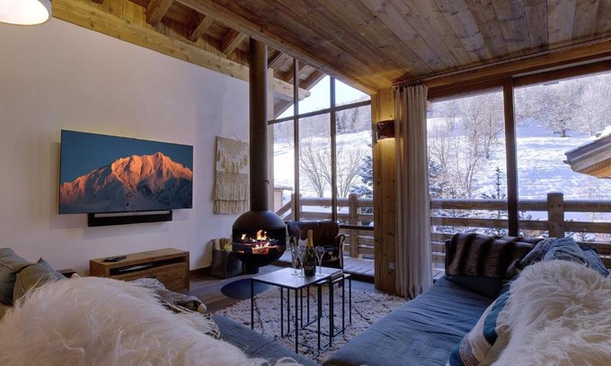 Le Raffort Ski Chalet | Chalet élégant 4* à Méribel, proche télécabine Olympe, 4 chambres, dortoir, hammam et cheminée - FR-1-566-32