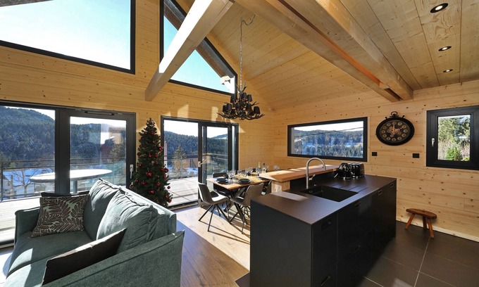 Gerardmer Ski Chalet | Chalet l'URSUS - séjour premium avec vue montagne