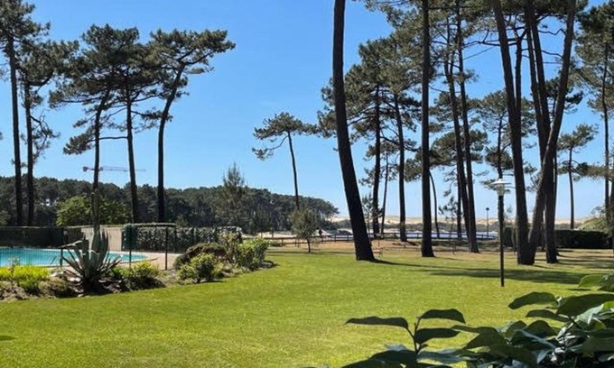 Soustons Apartment | Charmant T2 avec piscine et terrasse face au lac, parking privé, animaux acceptés - FR-1-379-55