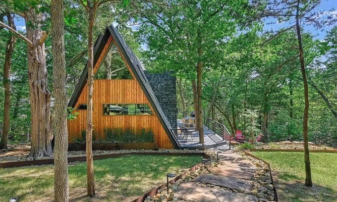 Pottsboro Cabin | Charming A-Frame Cabin Nestled in the Trees @ Lake Texoma - Family Friendly