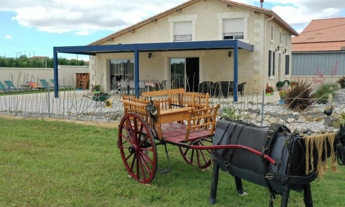 Salles-de-Barbezieux Cottage | Charming Rustic Home with Private Pool, Terraces, Near Fishing Ponds and Attractions