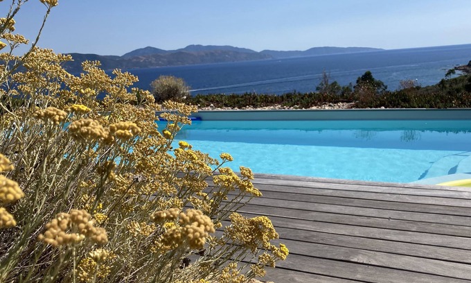 Sagone Villa | CHARMING VILLA, SEA VIEW, EXCEPTIONAL LOCATION, HEATED POOL