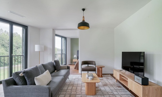 Wollishofen Apartment | Chic Wollishofen 1BR w/Storage & W/D, nr Local Market, by Blueground