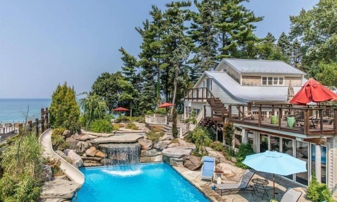 Union Pier House | Colossal Union Pier Home with Lakefront, Pool, Hot Tub and More!
