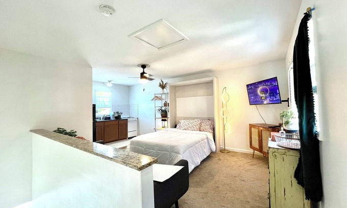 Downtown Greensboro Apartment | Cool City studio/free parking/walkable to all hot spots/safe/keyless/Tanger