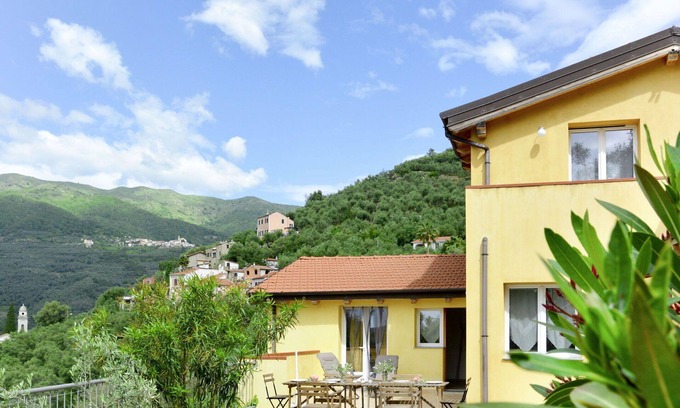 Pantasina Apartment | Cosy apartment for 24 guests with private pool, TV, patio, pets allowed, panoramic view and park.