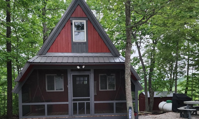Wellington Cabin | Cozy cabin nestled in the woods with a beautiful view