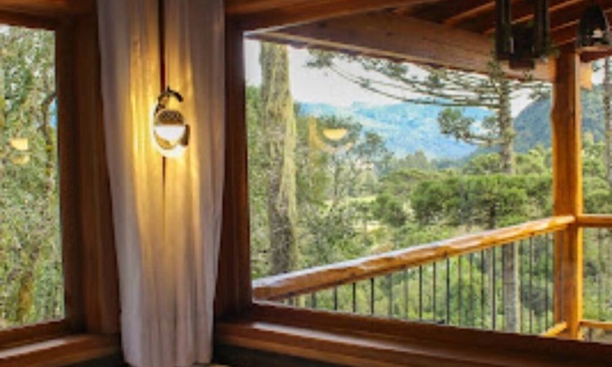 Urubici Cabin | Cozy couple's cabin with hot tub, air conditioning and heating
