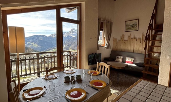 Notre-Dame-de-Bellecombe Apartment | Cozy Loft-Style Apt, Sleeps 6, Balcony, Close to Village - Notre-Dame-de-Bellecombe