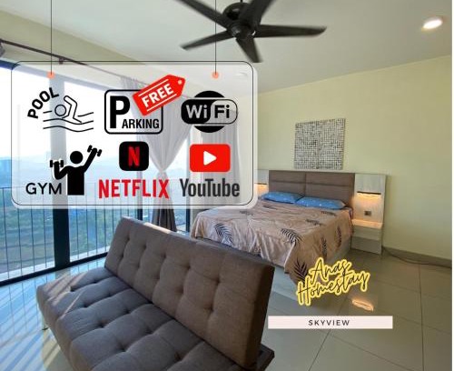 Shah Alam Apartment | Cozy Skyview DillaSuite-Trefoil (Wifi,Pool,Netflix)