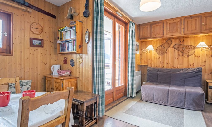 Aussois Apartment | Cozy studio 3 ppl, mountain view in Aussois