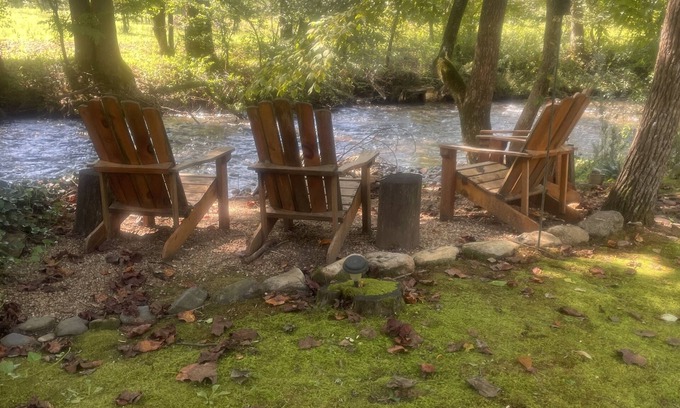 Hayesville House | Creek side home, steps from the creek. Pet friendly