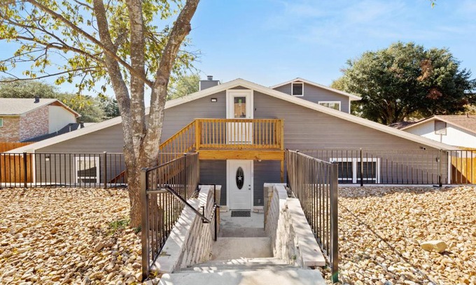 Leon Valley House | CYC Eclectic Back House with BBQ Gazebo