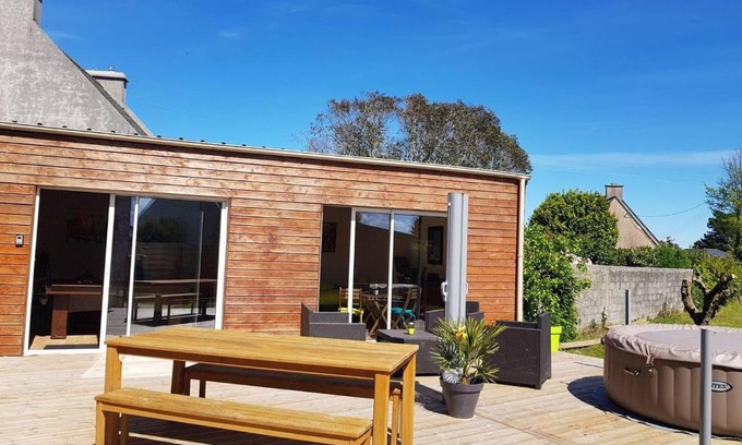 Landeda Cabin | Dépendance Spacieuse & Cosy Entre et Mer avec Spa
