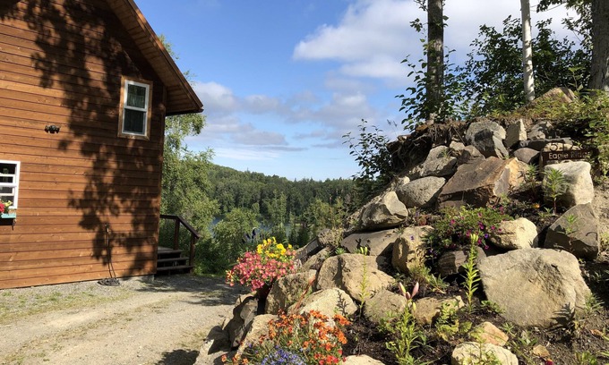 Nikiski Cabin | Daniels Lake Front Cabin with Alaska Range Mtn View
