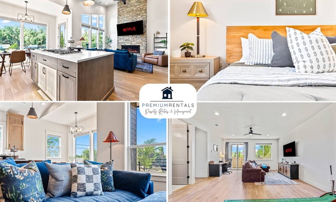 Collister House | Dark & Sleek 3BR Escape by the Course
