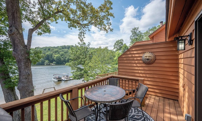 McHenry House | Deep Creek Fun w/Hot Tub, Dock & Fireplace