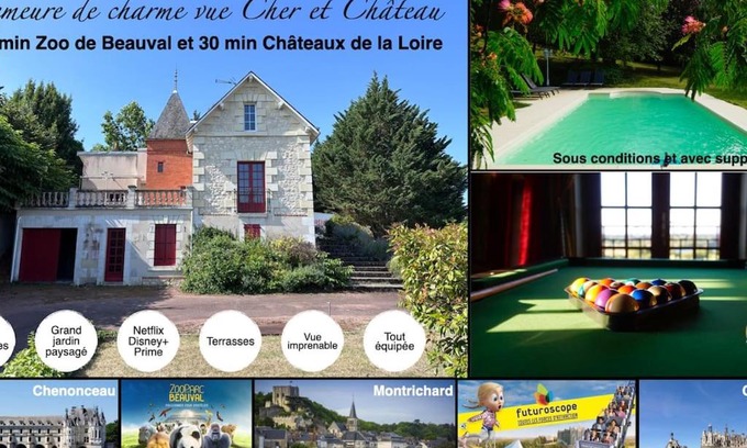 Seigy House | Demeure vue sur Cher/Château, 5 min Zoo de Beauval