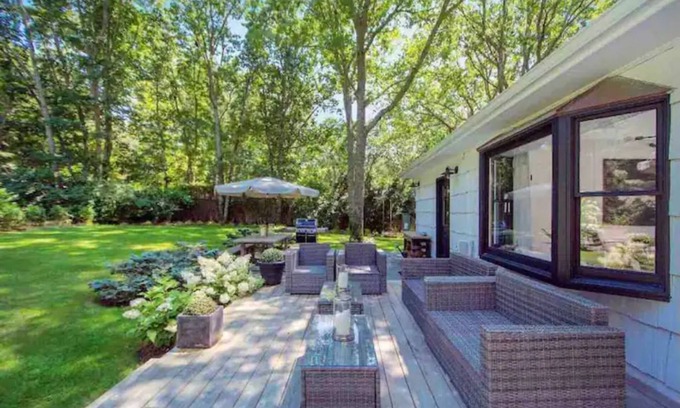 Sag Harbor House | Designer 4-bedroom & 2.5 bathroom home w/ pool in Sag Harbor
