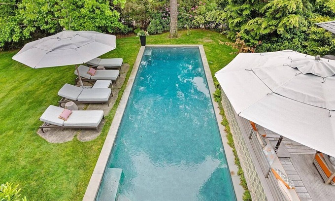 Amagansett Lanes House | Designer's Oceanfront East Hampton Estate, State-of-the-Art Amenities,.