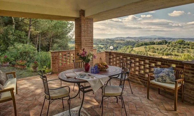 Montaione House | Detached house with stunning view in Montaione,Pool,Wi-Fi,garden,terrace,BBQ,4 p