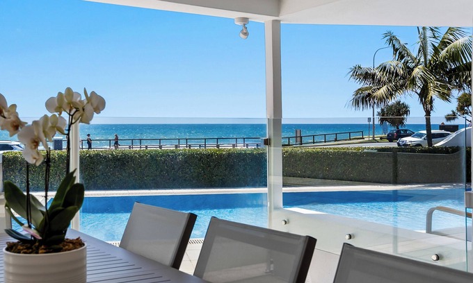Alexandra Headland Apartment | Dreamy 4-bedroom beach front oasis, outstanding ocean views, right @Alex Beach