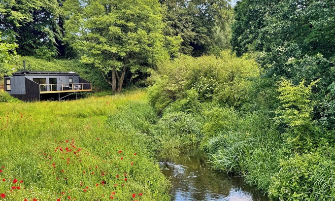 Market Drayton Cabin | Eco-Retreat with River Views in Shropshire