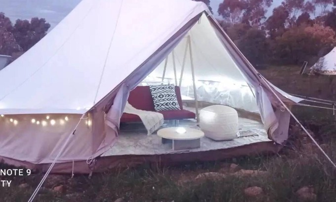 Heathcote South RV Rental | Eight Glamping tents on 45 stunning acres. Serenity of Heathcote Glamping Park