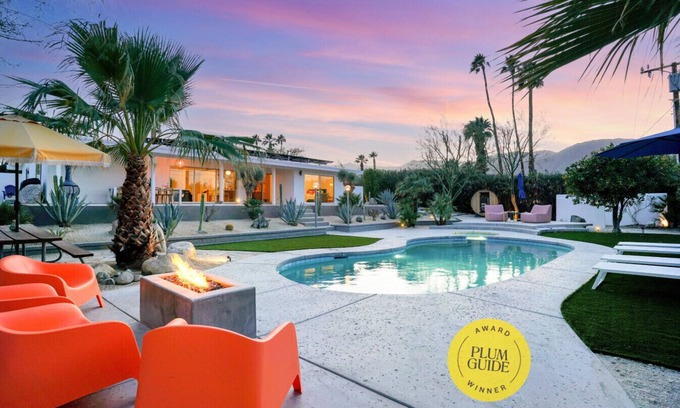 Palm Desert Apartment | El Paseo: Mid-Century Modern, Heated Pool, Firepit