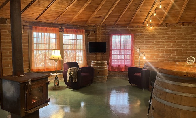 Tucson Estates House | Elegant magical rustic round house by Saguaro National Park