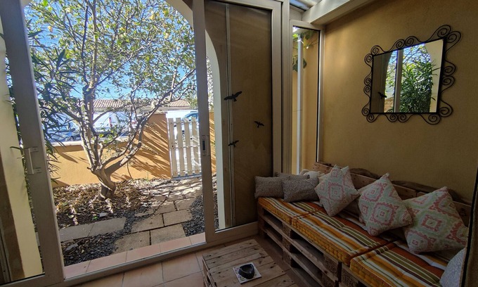 Naturist Village Villa | Elegant Villa with Air Conditioning, Private Parking, and Balcony