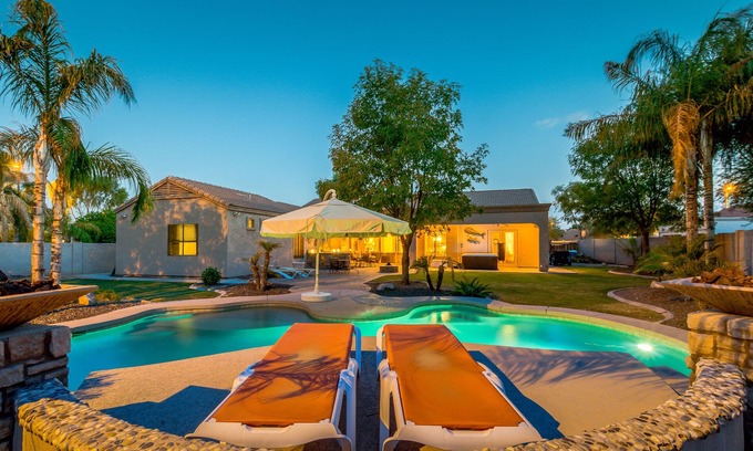 Gilbert House | Enormous Resort Style Home with a Basement