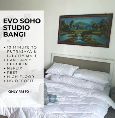 Bangi Sentral Apartment | EVO Soho Bangi Netflix putrajaya early check-in